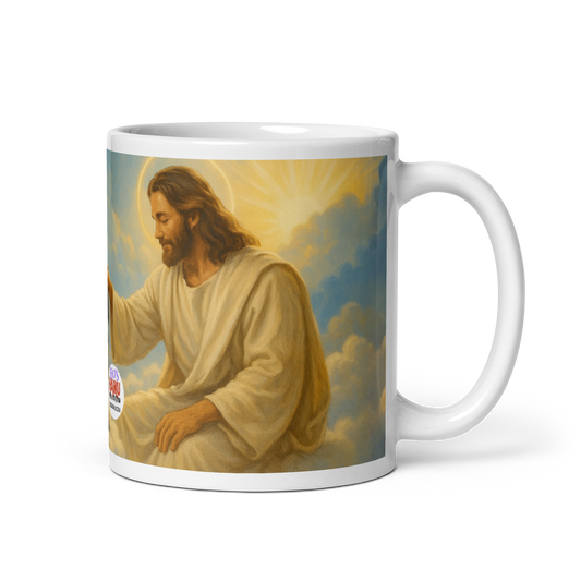 Image of Jesus in Heaven; Political, satirical, anti-MAGA haiku not shown in this view.