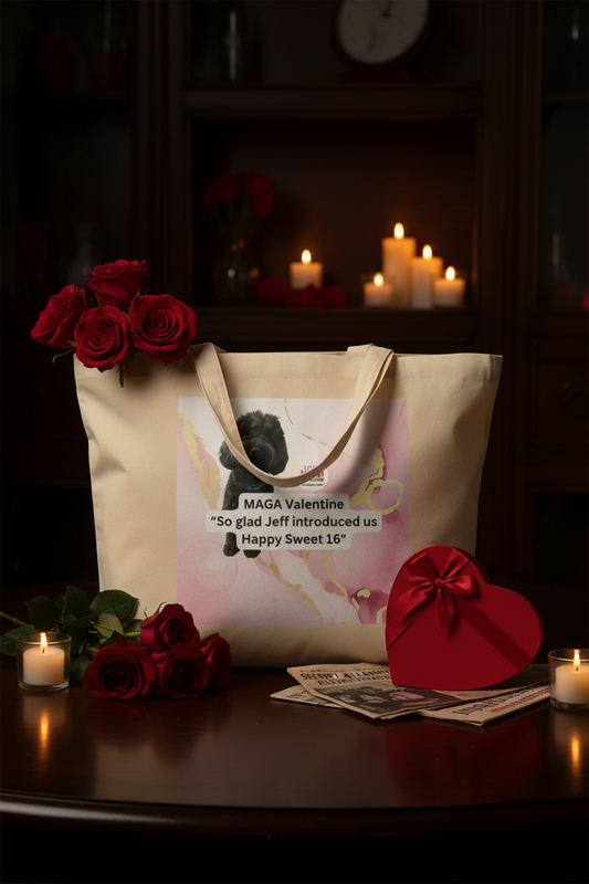 Sweet 16 Valentine Large Organic Tote Lifestyle